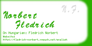 norbert fledrich business card